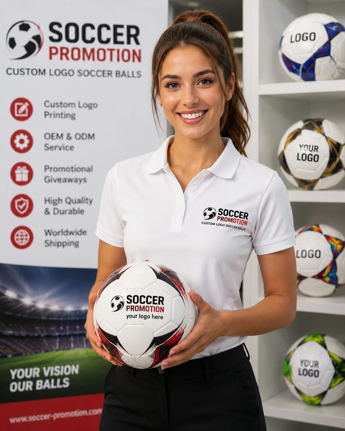 custom promotional soccer balls with logo